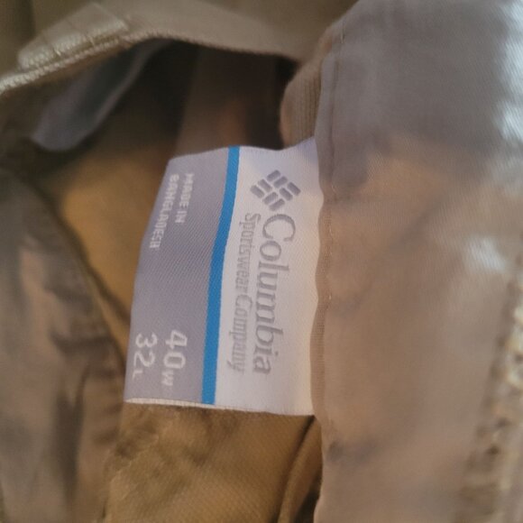 Columbia Mens Khaki Casual Pants 40W 32L Cotton & Polyester Blend Durable Design - Picture 4 of 5